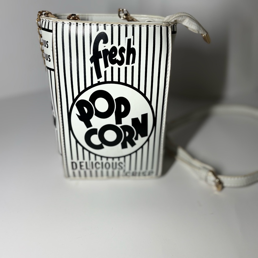 Striped Popcorn Box Crossbody Bag
